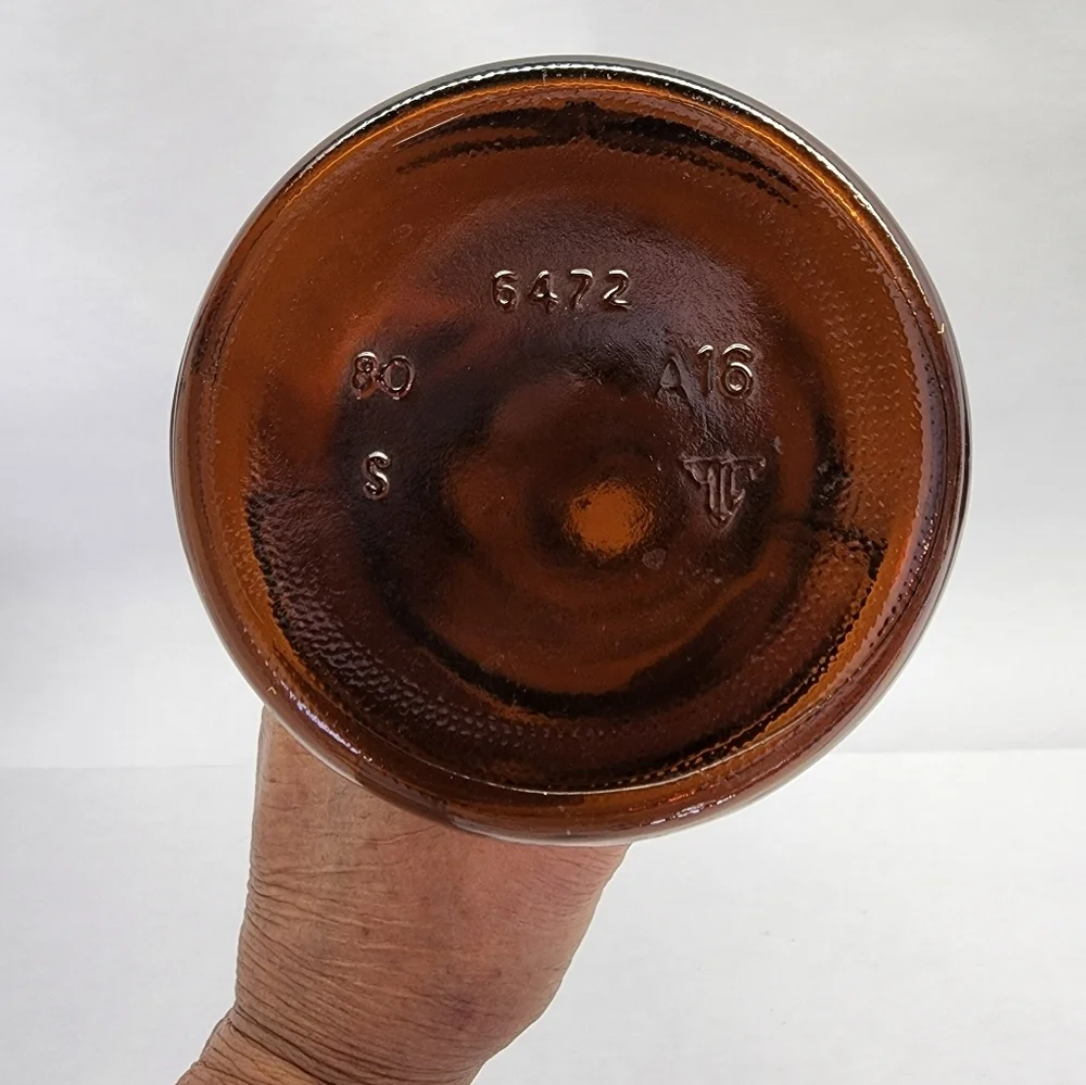 Mrs. Butterworth 10 inch Amber Glass Syrup Bottle 1964 - Picture 7 of 7